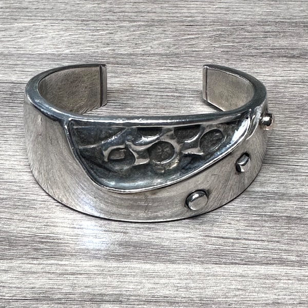 Vintage Sterling Silver Crissa Modernist Bangle