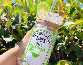 Margarita Glass Cup | Margarita Cup | Margarita Tumbler | Margarita