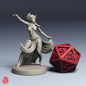Bailarina / Miniaturas de rol para juegos de guerra de mesa DnD / Escala de 32 mm / F747