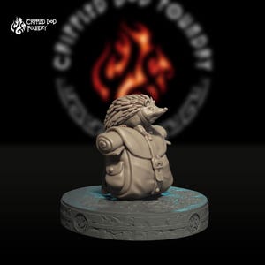 Hedgehog Familiar | RPG miniatures for DnD tabletop wargames | 32 mm scale  | F850