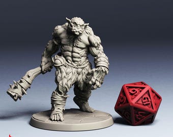 Dungeon Ogre | RPG miniatures for DnD tabletop wargames | 32 mm scale | F703
