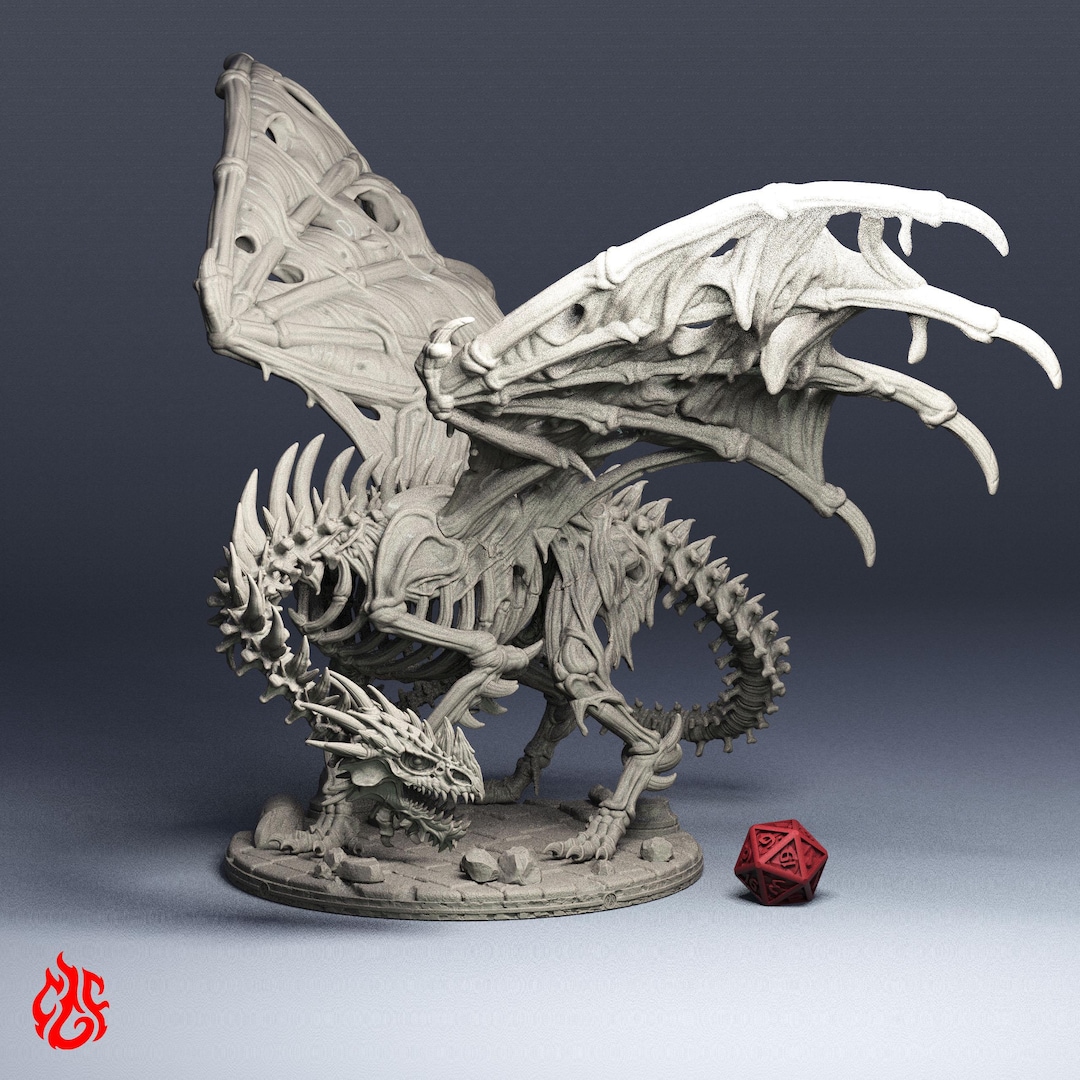 Groldryden Dracolich | Undead Dragon RPG Miniatures for Dnd Tabletop ...