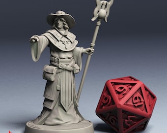 Inquisitor Wizard | RPG miniatures for DnD tabletop wargames | 32 mm scale | F748