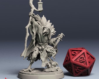 Excavador, nigromante Kenku / Miniaturas de rol para juegos de mesa DnD / Escala de 32 mm / F544