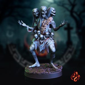 Death Coven witches | miniature for fantasy rpg tabletop games, 28-32 mm scale | F214