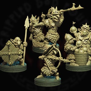 Goblin Trappers | miniature for fantasy rpg tabletop games, 28-32 mm scale