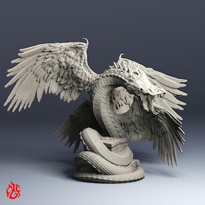 Serpent God  | RPG miniatures for DnD tabletop wargames | 32 mm scale | F232