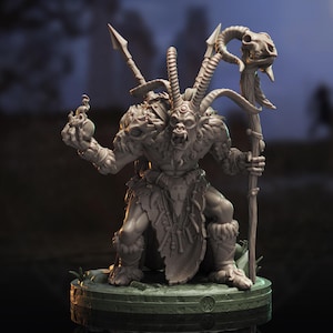 Sharruk, Orc Shaman | miniature for fantasy rpg tabletop games, 28-32 mm scale | F588