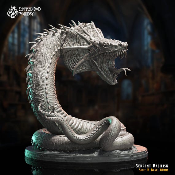 Serpent Basilisk | RPG Miniatures for Dnd Tabletop Wargames | 32