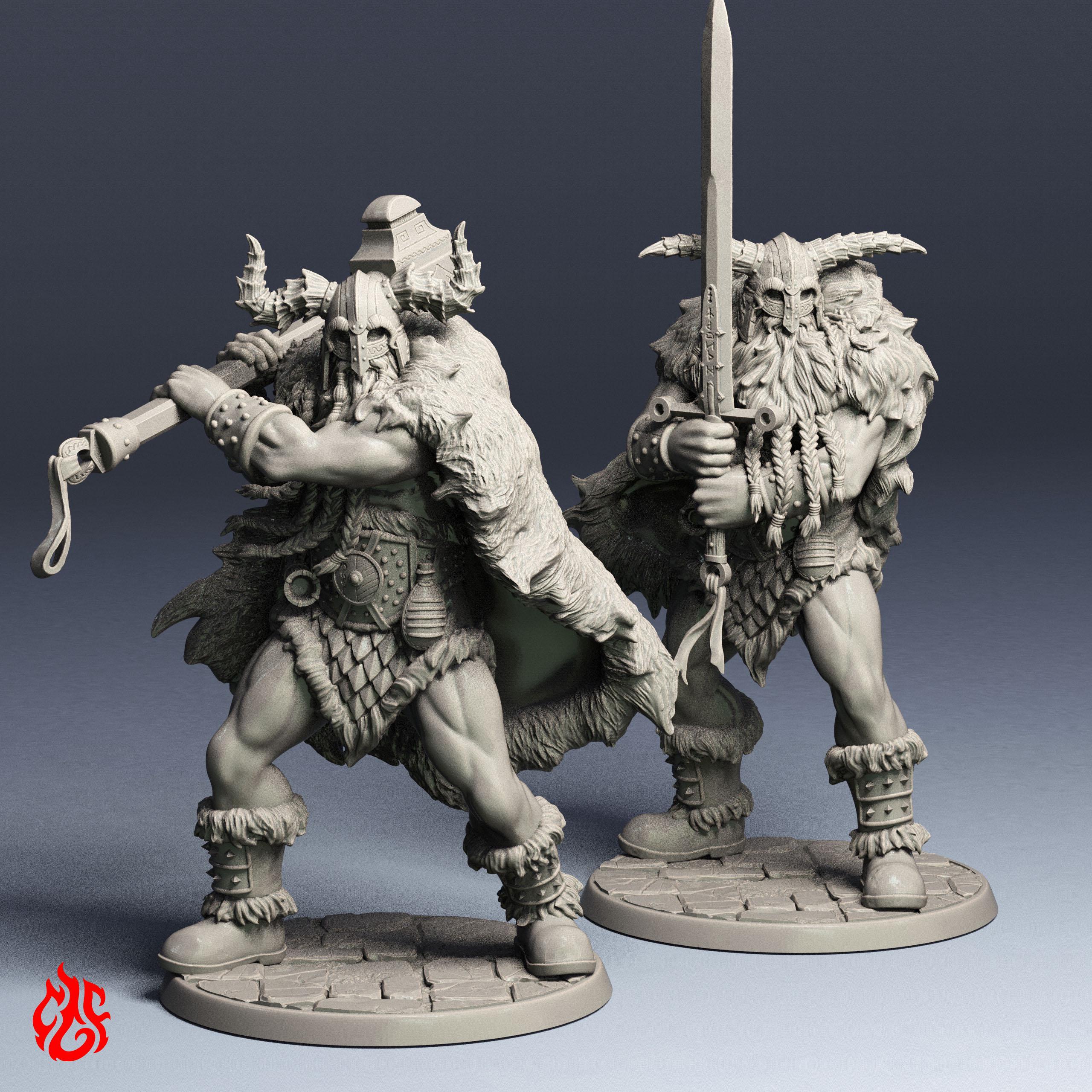 Frost Giants | RPG Miniatures for Dnd Tabletop Wargames | 32 Mm