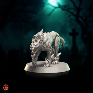 Hell Hound | miniature for fantasy rpg tabletop games, 28-32 mm scale | F268