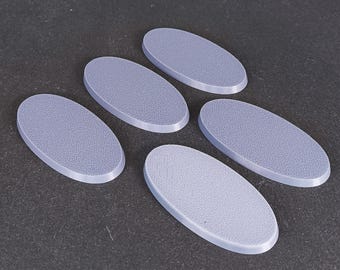Base ovalada de 60 x 30 mm (paquete de 5) / Bases redondas para juegos de rol, DnD y de mesa.