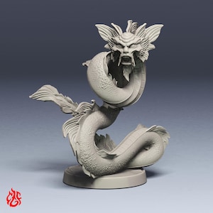 Water Naga | RPG miniatures for DnD tabletop wargames | 32 mm scale | F213