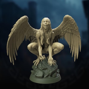 Harpy | miniature for fantasy rpg tabletop games, 28-32 mm scale | F777