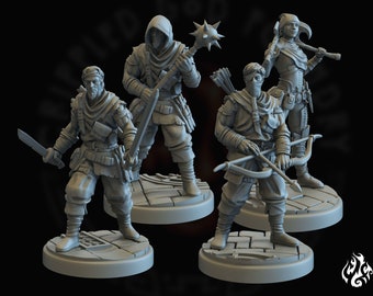 Thugs | miniature for fantasy rpg tabletop games, 28-32 mm scale