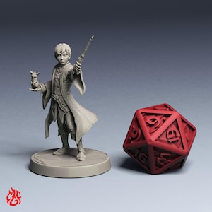 Ron Apprentice Mage | RPG miniatures for DnD tabletop wargames | 32 mm scale | F664