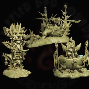 Goblin Camp | terrain pieces-accessories for fantasy rpg tabletop games, 28-32 mm scale | T37