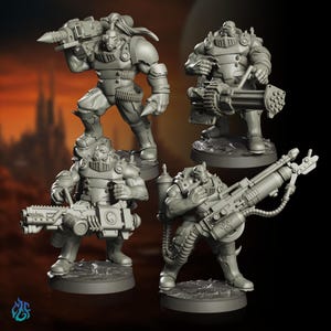 Grol Heavy Support | miniature for Sci fi, rpg, tabletop games and wargames, 28-32 mm scale | S11