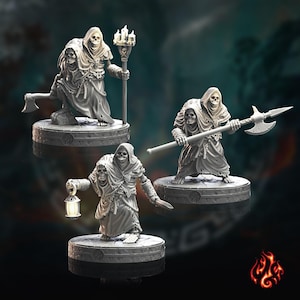 Gnomos de dos cabezas / miniatura para juegos de mesa de rol, fantasía y terror oscuro y sombrío, escala 28-32 mm / F809