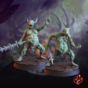 Plague Demons | miniature for fantasy rpg tabletop games, 28-32 mm scale | F359