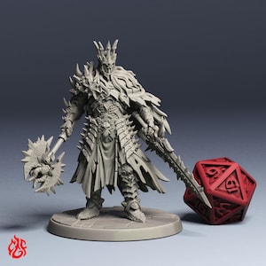 死騎士長アルベリヒ | DnD卓上ウォーゲーム用RPGミニチュア | 32 mmスケール | F612