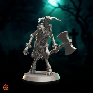 Undead Minotaur | miniature for fantasy rpg tabletop games, 28-32 mm scale | F278