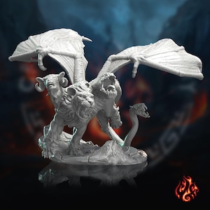 Chimera | miniature for fantasy rpg tabletop games, 28-32 mm scale | F247