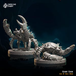 Giant Crabs | miniature for fantasy rpg tabletop games, 28-32 mm scale