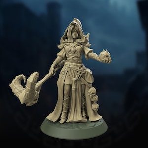 Necromancer | miniature for fantasy rpg tabletop games, 28-32 mm scale | F760