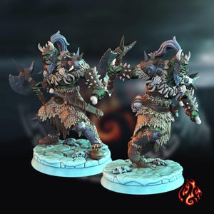 Orkstrijders | miniatuur voor fantasy-rpg-tafelspellen, schaal van 28-32 mm | F346
