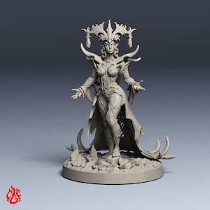 Gelyanna Abaeir the Spider Queen | RPG miniatures for DnD tabletop wargames | 32 mm scale | F386