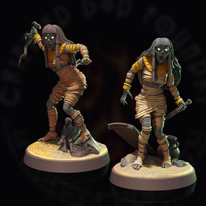 Mummy Assassins | miniature for fantasy rpg tabletop games, 28-32 mm scale | F168