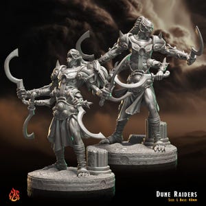Dune Raiders | miniature for fantasy rpg tabletop games, 28-32 mm scale | F682