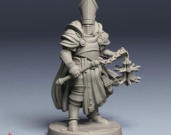 Hermano Grobian, Sacerdote de Guerra / Miniaturas de rol para juegos de mesa DnD / Escala de 32 mm / F356