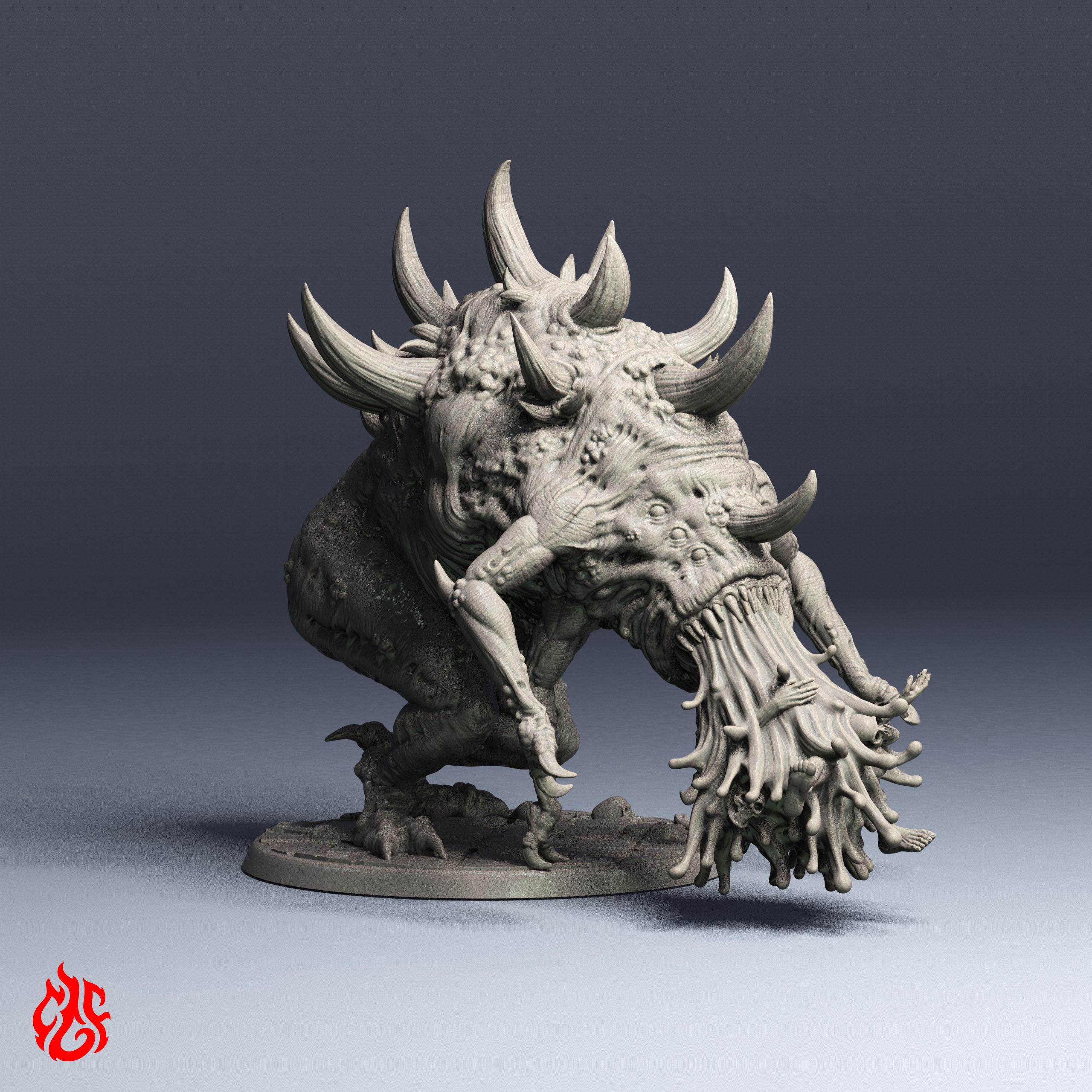 Vomit Beast | RPG Miniatures for Dnd Tabletop Wargames | 32 Mm Scale ...