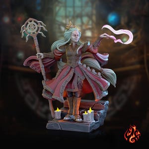 Zauberin | Miniatur für Fantasy-Rollenspiel, 28-32 mm Maßstab | F150