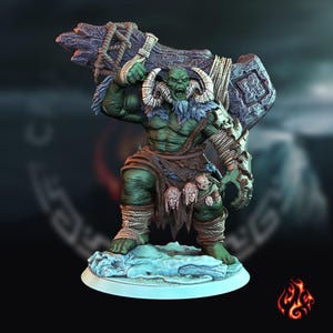 Tarnaruk Giant | miniature for fantasy rpg tabletop games, 28-32 mm scale | F351