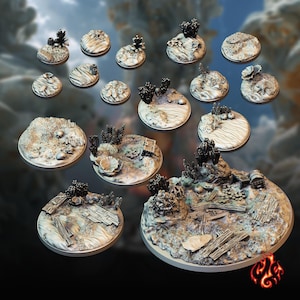 Aquatic Bases | Bases for fantasy rpg tabletop games, 28-32 mm scale