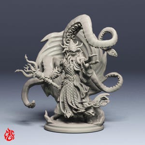 Hexenmeister der Alten | RPG Miniaturen für DnD Tabletop Kriegsspiele | 32 mm Skala | F155