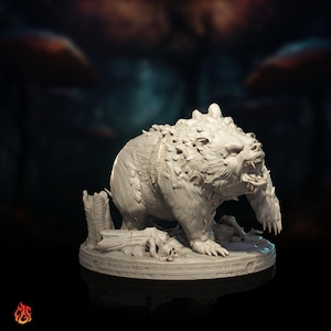 Dire Bear | miniature for fantasy rpg tabletop games, 28-32 mm scale |  F837