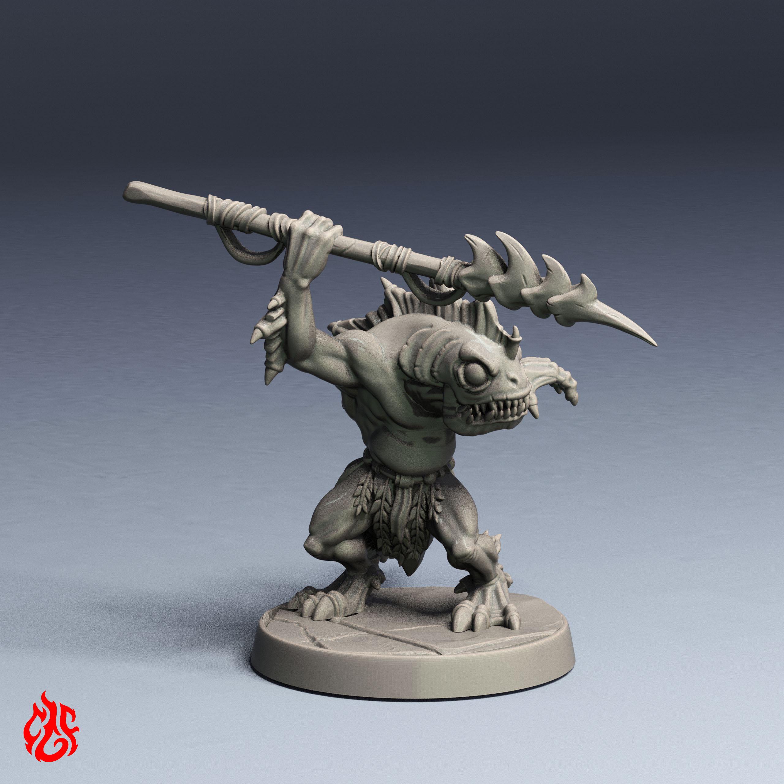 Il Toa Kuo Toa Tideborn Warriors | RPG Miniatures for Dnd Tabletop Wargames ...