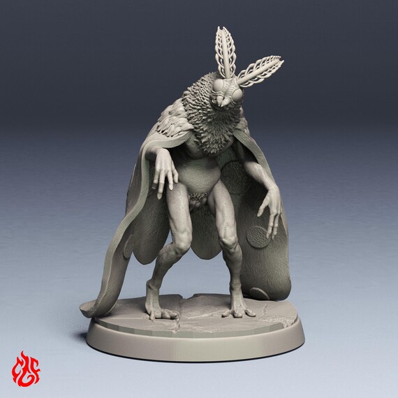 Mothman | Miniature for Dark Grim Horror Fantasy Rpg Tabletop