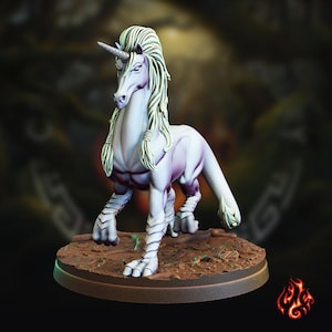 Gorluin, eenhoorn | miniatuur voor fantasy-rpg-tafelspellen, schaal van 28-32 mm | F337