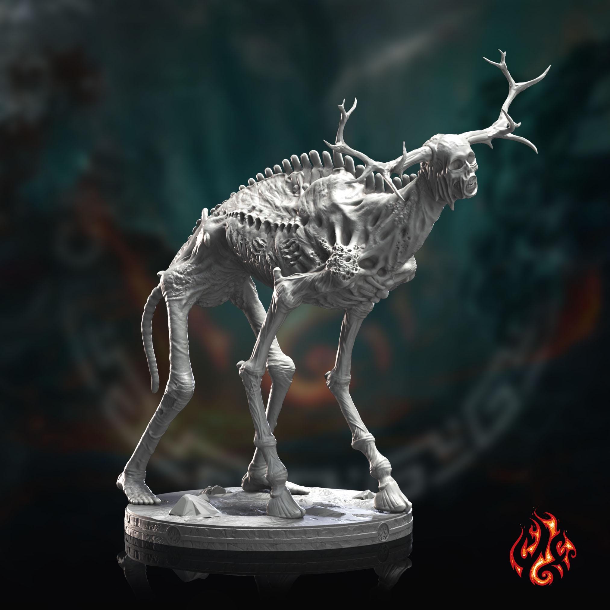Wendigo | miniature for Dark Grim horror fantasy rpg tabletop games, 28-32 mm scale