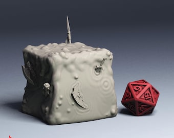 Gelatinous cube | RPG miniatures for DnD tabletop wargames | 32 mm scale | F725