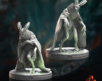 Mothman | miniature for Dark Grim horror fantasy rpg tabletop games, 28-32 mm scale