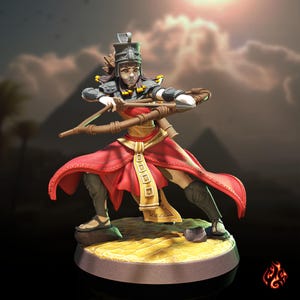 アキラ・ザ・アーチャー | ファンタジーRPGテーブルゲーム用ミニチュア、28～32 mmスケール | F160