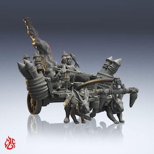 Carro de fuegos artificiales Hobbit / Miniaturas de rol para juegos de mesa DnD / Escala de 32 mm / T32