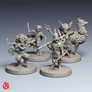 Héroes medianos / Miniaturas de rol para juegos de guerra de mesa DnD / Escala de 32 mm / F424