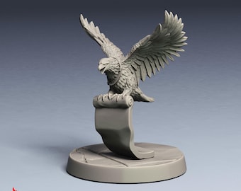 Familiar Águila / Miniaturas de rol para juegos de guerra de mesa DnD / Escala de 32 mm / F849